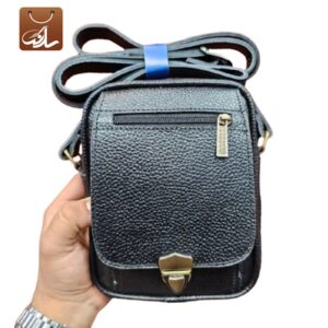 کیف دوشی چرمی قفل ناخنی کوچک